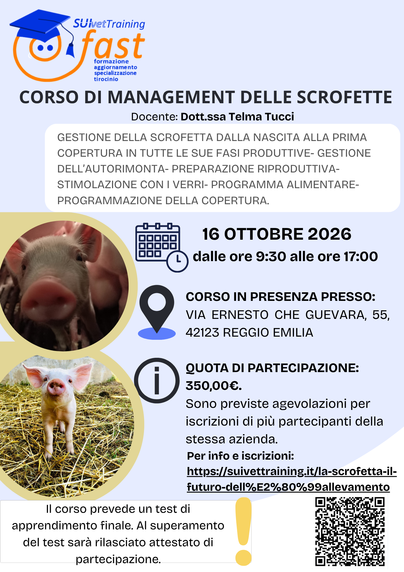 La gestione della scrofetta. il futuro dell'allevamento (Reggio Emilia)
